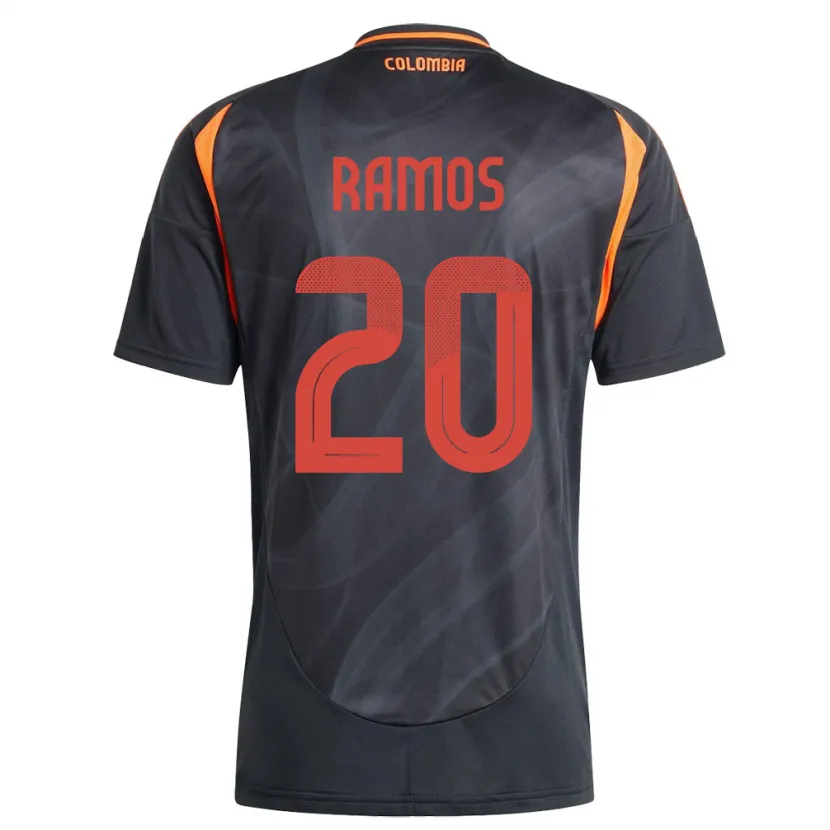 Danxen Femme Maillot Colombie Mónica Ramos #20 Noir Tenues Extérieur 24-26 T-Shirt
