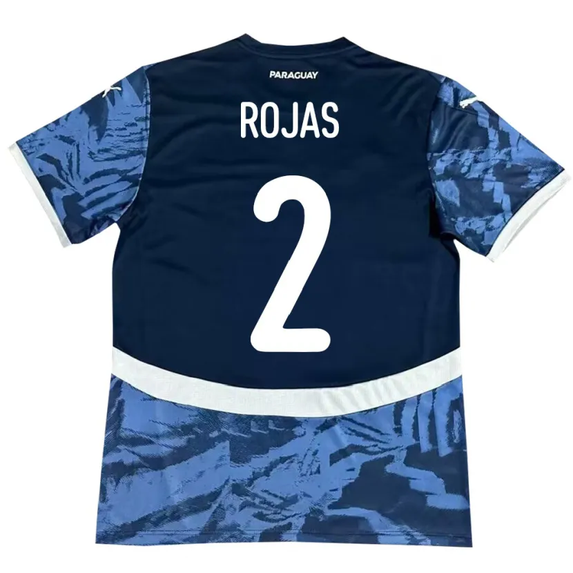 Danxen Femme Maillot Paraguay Robert Rojas #2 Bleu Tenues Extérieur 24-26 T-Shirt