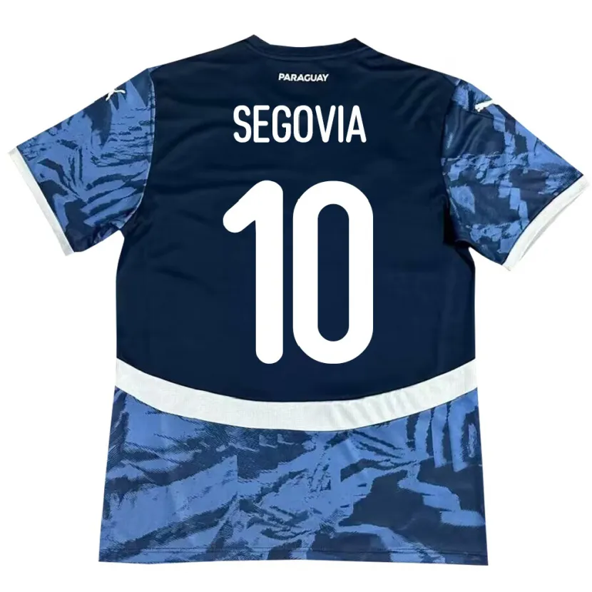 Danxen Femme Maillot Paraguay Matías Segovia #10 Bleu Tenues Extérieur 24-26 T-Shirt
