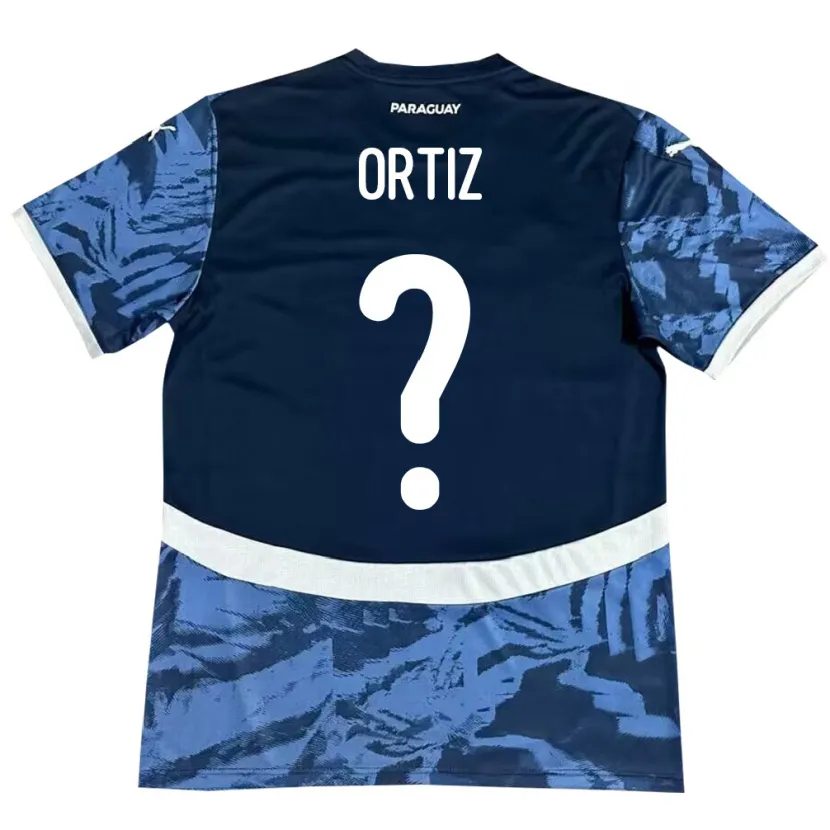 Danxen Femme Maillot Paraguay Rolando Ortíz #0 Bleu Tenues Extérieur 24-26 T-Shirt