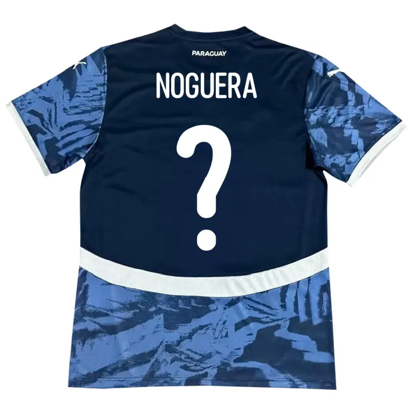 Danxen Femme Maillot Paraguay Junior Noguera #0 Bleu Tenues Extérieur 24-26 T-Shirt