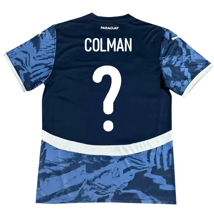 Danxen Femme Maillot Paraguay Orlando Colmán #0 Bleu Tenues Extérieur 24-26 T-Shirt