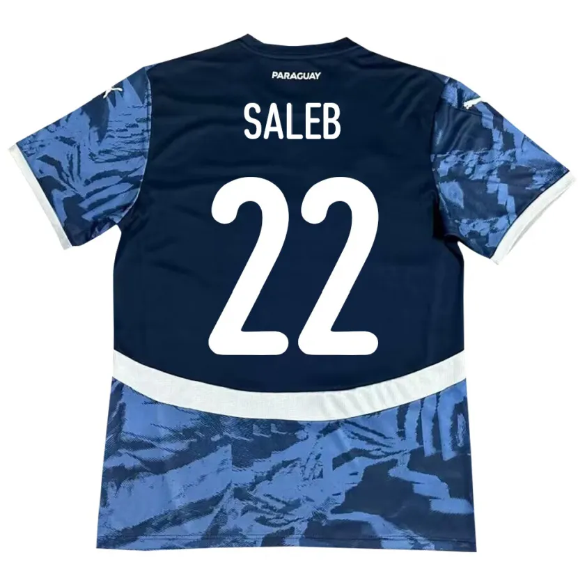 Danxen Femme Maillot Paraguay Gloria Saleb #22 Bleu Tenues Extérieur 24-26 T-Shirt