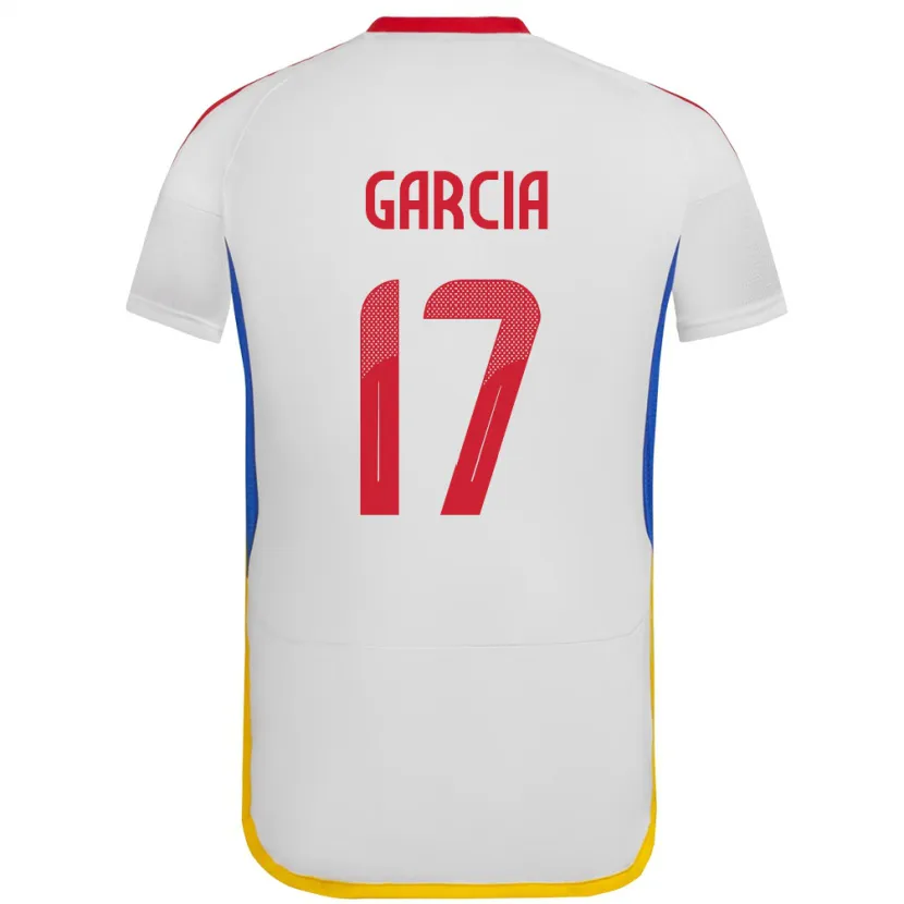 Danxen Femme Maillot Venezuela Gabriela García #17 Blanc Tenues Extérieur 24-26 T-Shirt