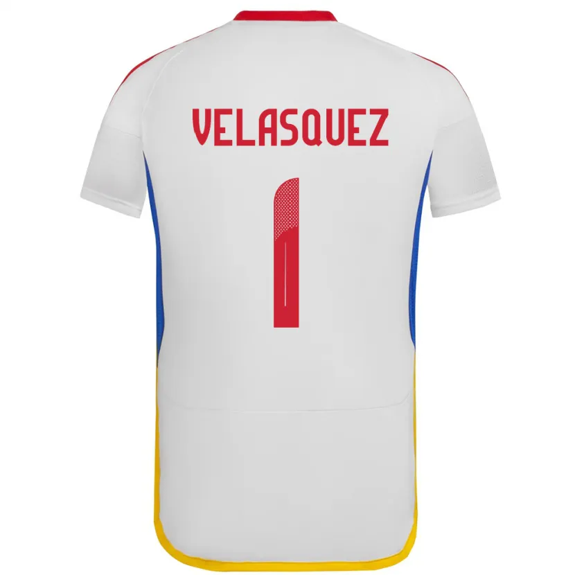 Danxen Femme Maillot Venezuela Yessica Velásquez #1 Blanc Tenues Extérieur 24-26 T-Shirt