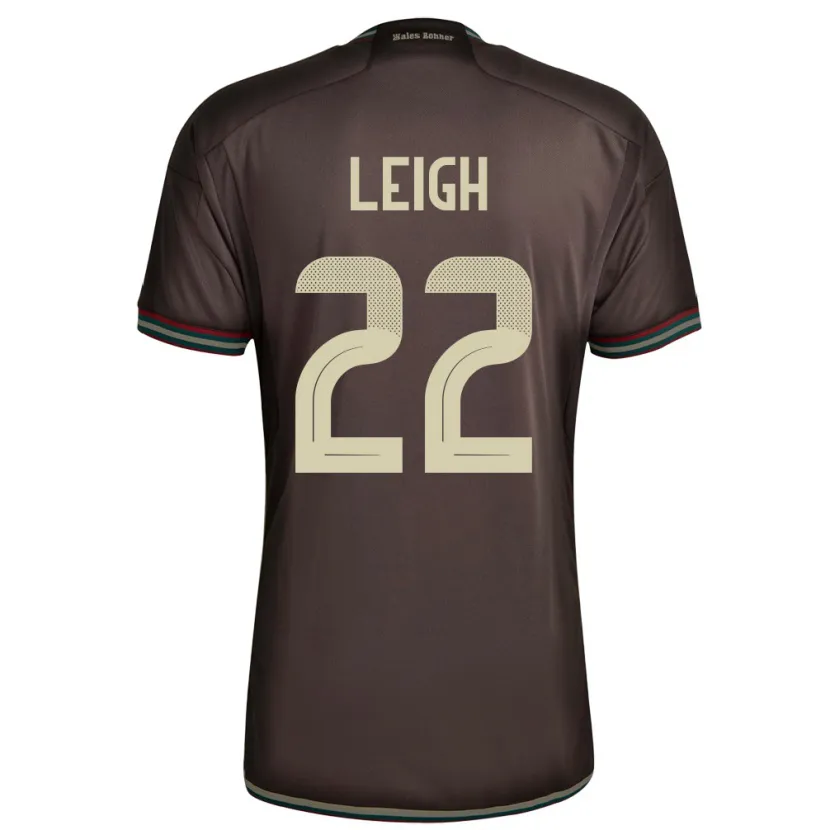 Danxen Femme Maillot Jamaïque Greg Leigh #22 Brun Nuit Tenues Extérieur 24-26 T-Shirt