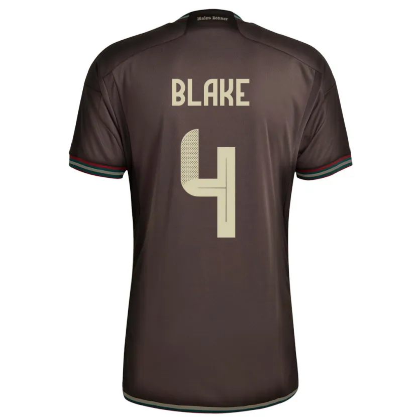 Danxen Femme Maillot Jamaïque Romain Blake #4 Brun Nuit Tenues Extérieur 24-26 T-Shirt