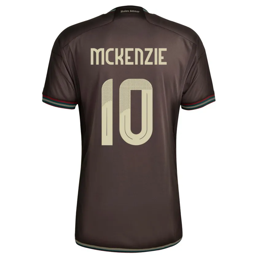 Danxen Femme Maillot Jamaïque Denzel Mckenzie #10 Brun Nuit Tenues Extérieur 24-26 T-Shirt