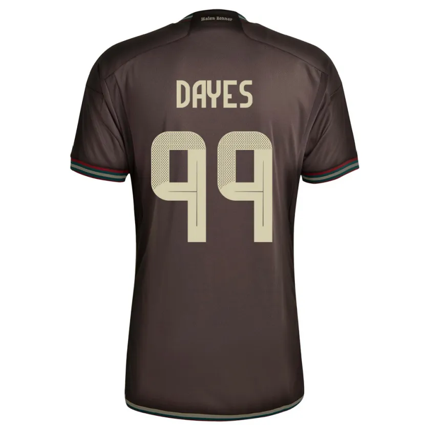 Danxen Femme Maillot Jamaïque Malikae Dayes #99 Brun Nuit Tenues Extérieur 24-26 T-Shirt