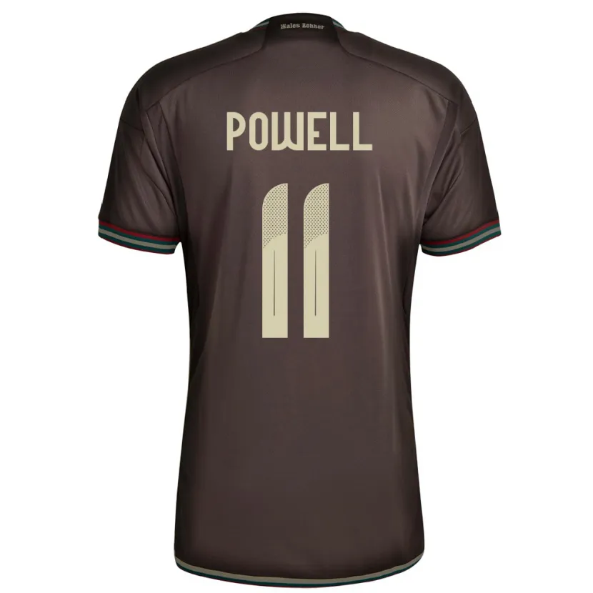 Danxen Femme Maillot Jamaïque Destiny Powell #11 Brun Nuit Tenues Extérieur 24-26 T-Shirt