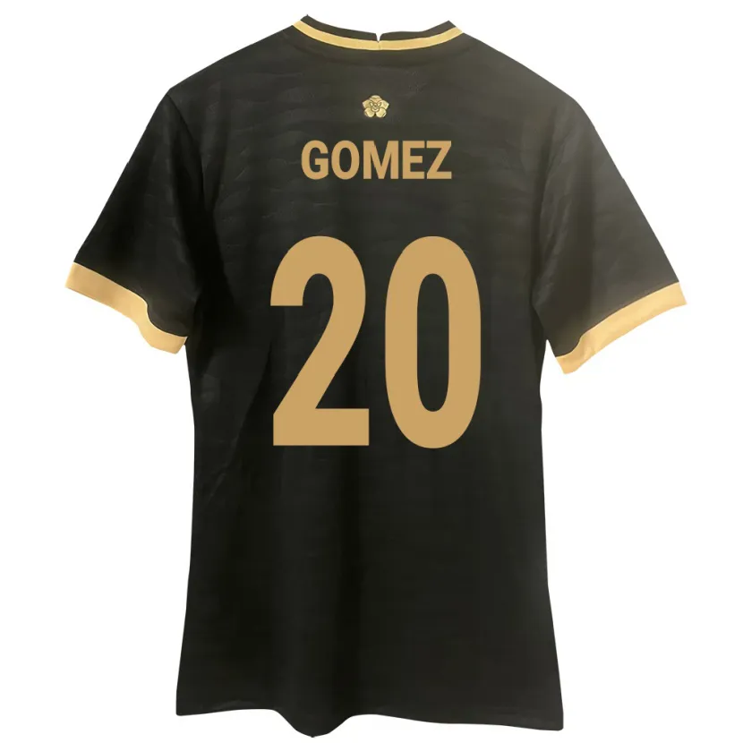 Danxen Femme Maillot Panama Ernesto Gómez #20 Noir Tenues Extérieur 24-26 T-Shirt