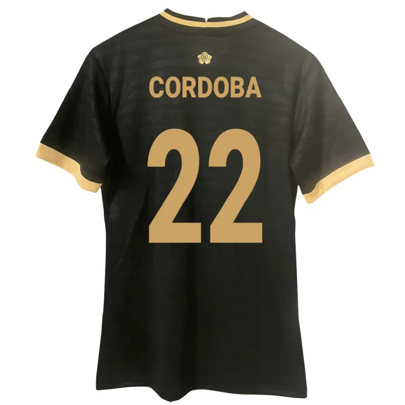 Danxen Femme Maillot Panama Farissa Córdoba #22 Noir Tenues Extérieur 24-26 T-Shirt