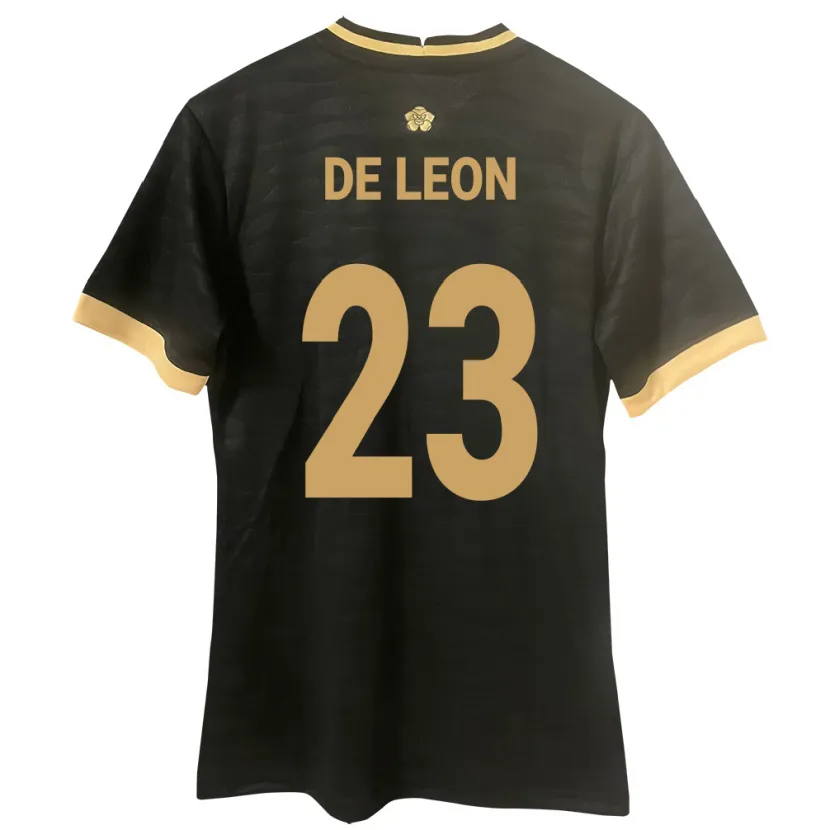 Danxen Femme Maillot Panama Yerenis De León #23 Noir Tenues Extérieur 24-26 T-Shirt