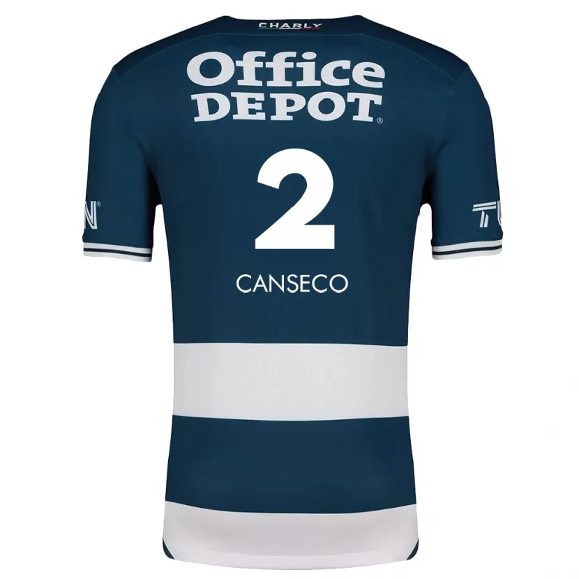 Danxen Enfant Maillot Fernanda Canseco #2 Bleu Blanc Tenues Domicile 2024/25 T-Shirt