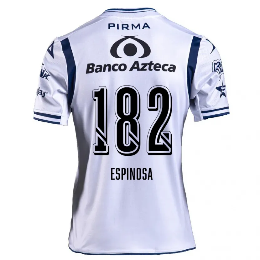 Danxen Enfant Maillot Daniel Espinosa #182 Blanc Bleu Marine Tenues Domicile 2024/25 T-Shirt
