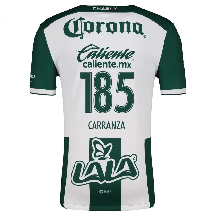 Danxen Enfant Maillot Héctor Carranza #185 Vert Blanc Tenues Domicile 2024/25 T-Shirt
