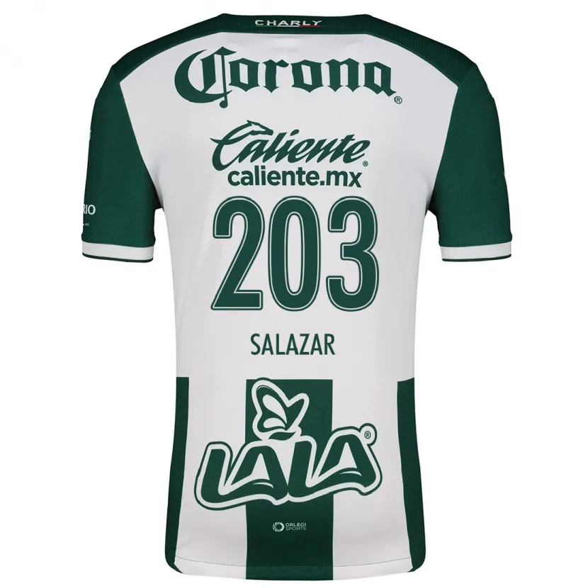Danxen Enfant Maillot Roberto Salazar #203 Vert Blanc Tenues Domicile 2024/25 T-Shirt