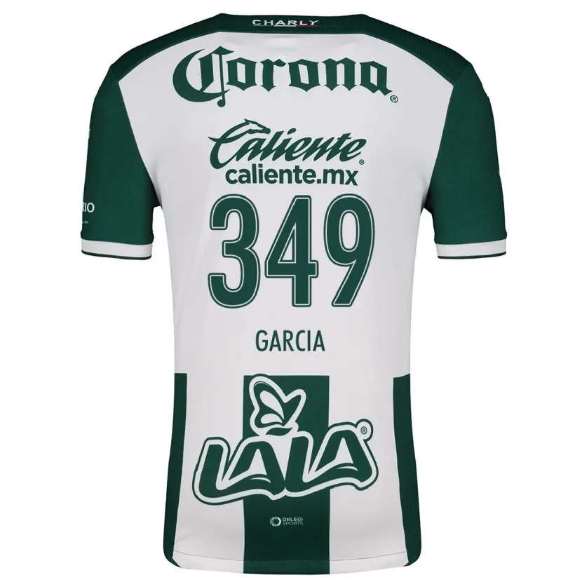 Danxen Enfant Maillot Diego García #349 Vert Blanc Tenues Domicile 2024/25 T-Shirt