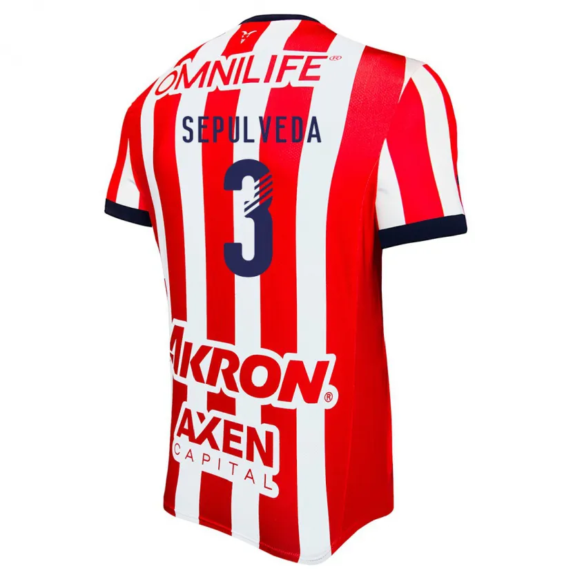 Danxen Enfant Maillot Gilberto Sepúlveda #3 Rouge Blanc Bleu Tenues Domicile 2024/25 T-Shirt