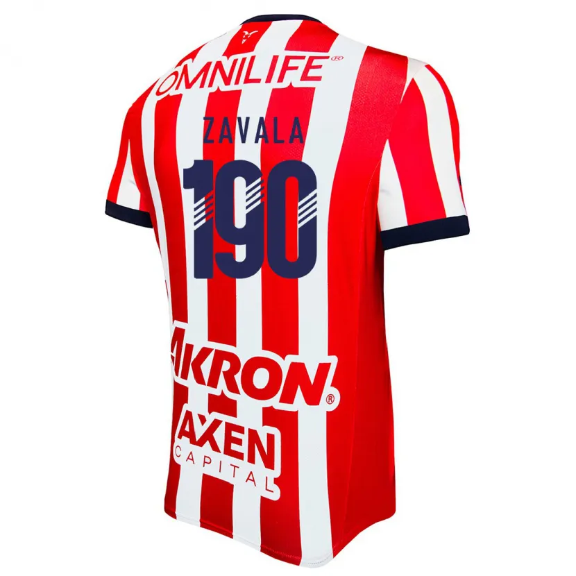 Danxen Enfant Maillot Juan Zavala #190 Rouge Blanc Bleu Tenues Domicile 2024/25 T-Shirt