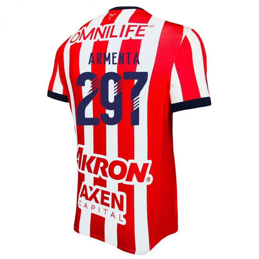 Danxen Enfant Maillot Deibith Armenta #297 Rouge Blanc Bleu Tenues Domicile 2024/25 T-Shirt