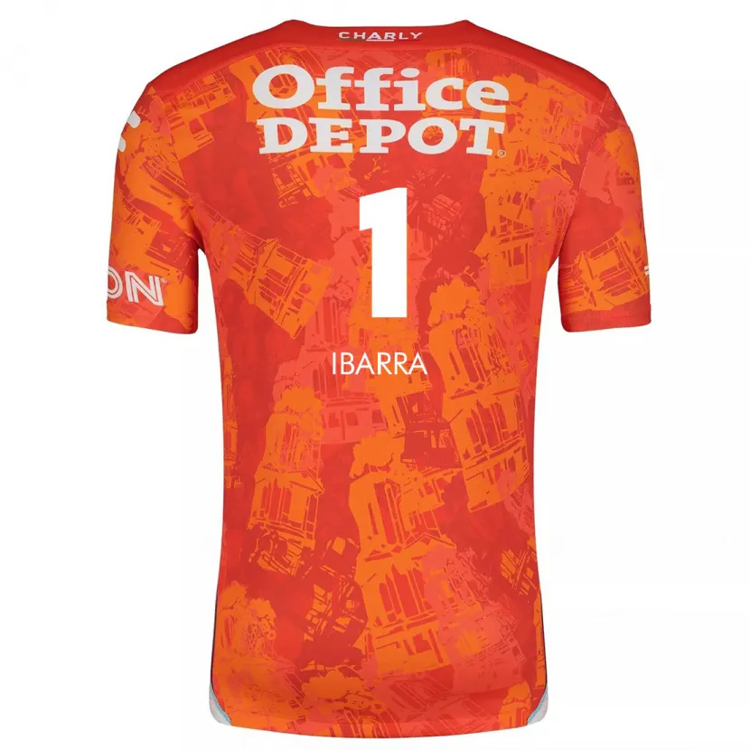 Danxen Enfant Maillot Fabiola Ibarra #1 Orange White Tenues Extérieur 2024/25 T-Shirt