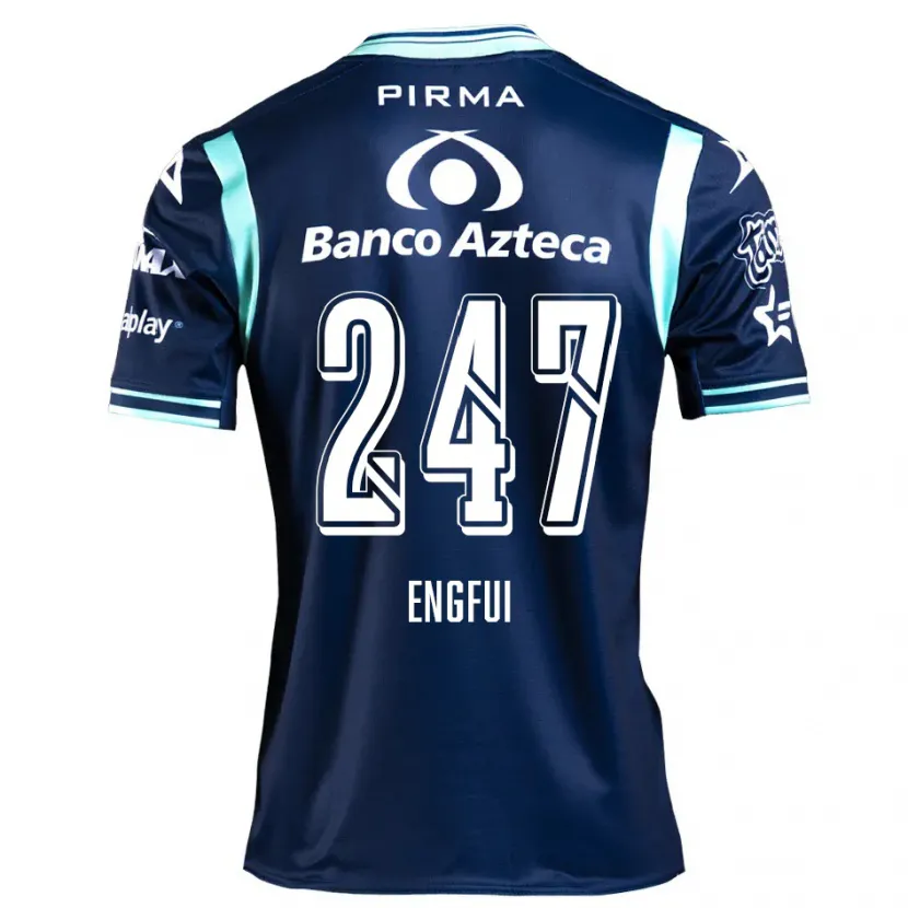 Danxen Enfant Maillot Emilio Engfui #247 Bleu Marine Tenues Extérieur 2024/25 T-Shirt