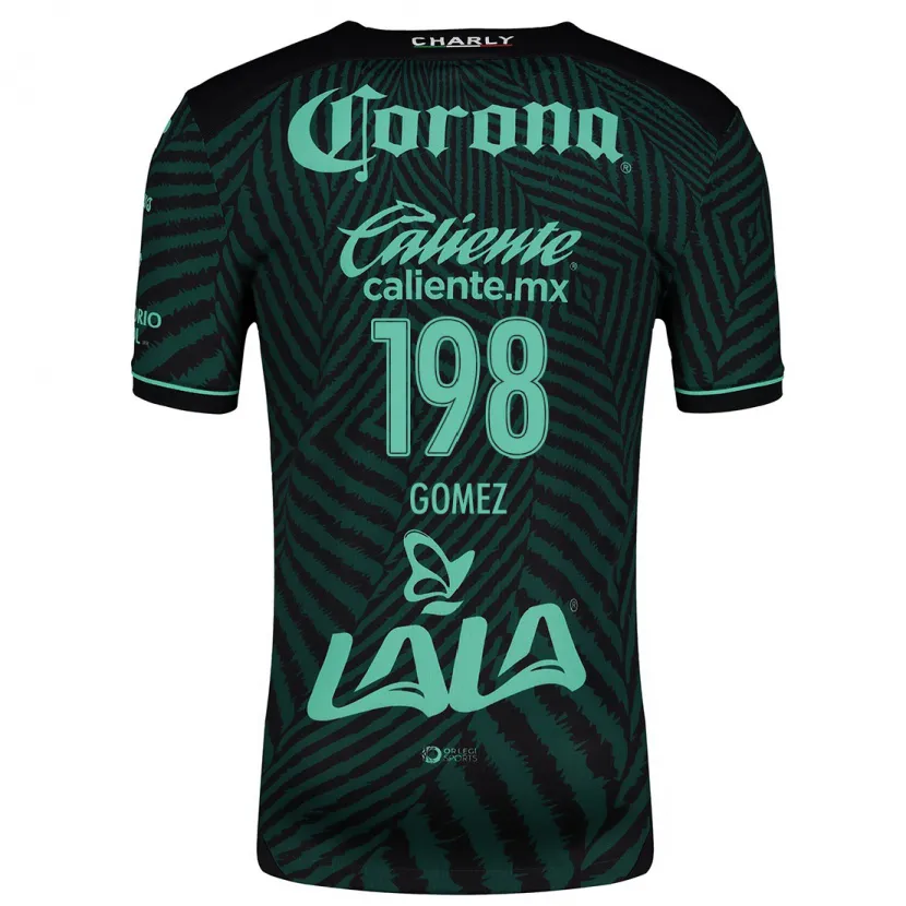 Danxen Enfant Maillot Isaác Gómez #198 Vert Noir Tenues Extérieur 2024/25 T-Shirt