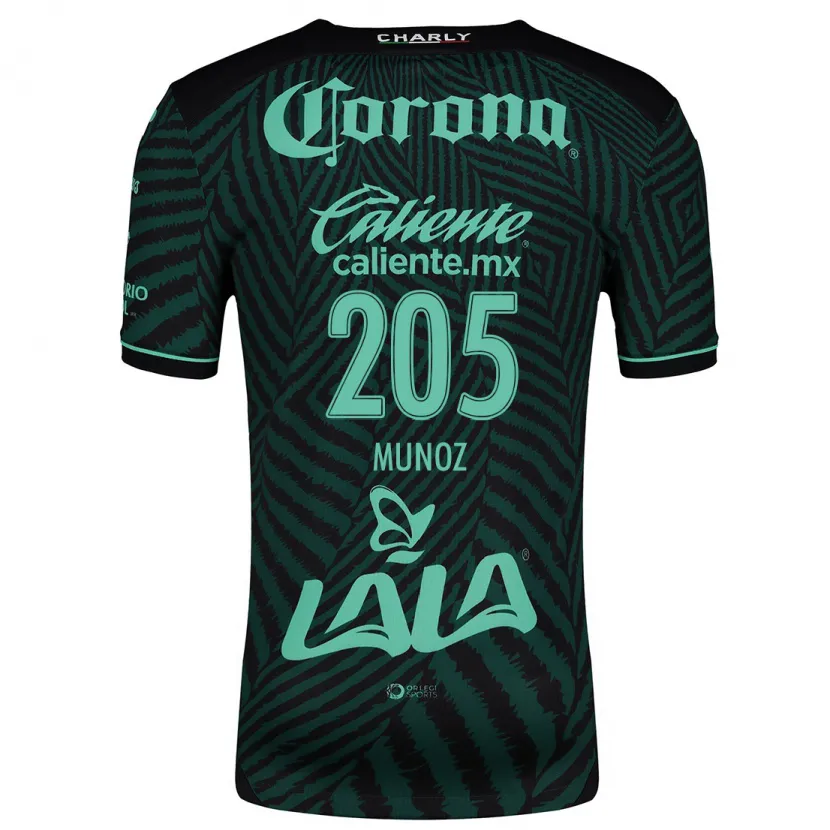 Danxen Enfant Maillot Guillermo Muñoz #205 Vert Noir Tenues Extérieur 2024/25 T-Shirt