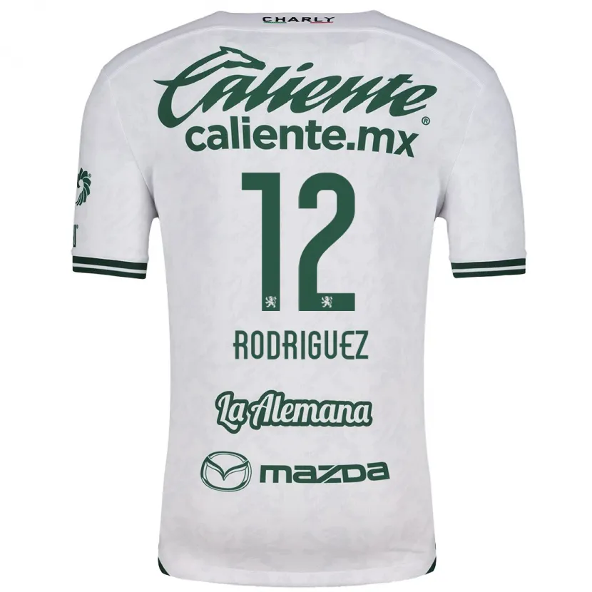 Danxen Enfant Maillot Lixy Rodríguez #12 Blanc Vert Tenues Extérieur 2024/25 T-Shirt
