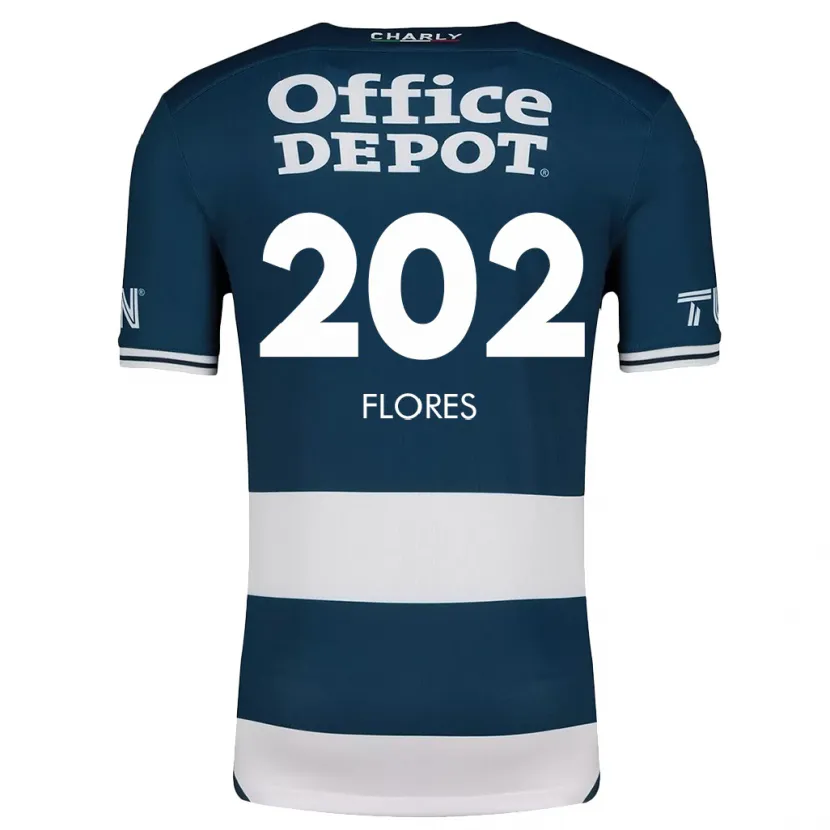 Danxen Homme Maillot Luis Flores #202 Bleu Blanc Tenues Domicile 2024/25 T-Shirt