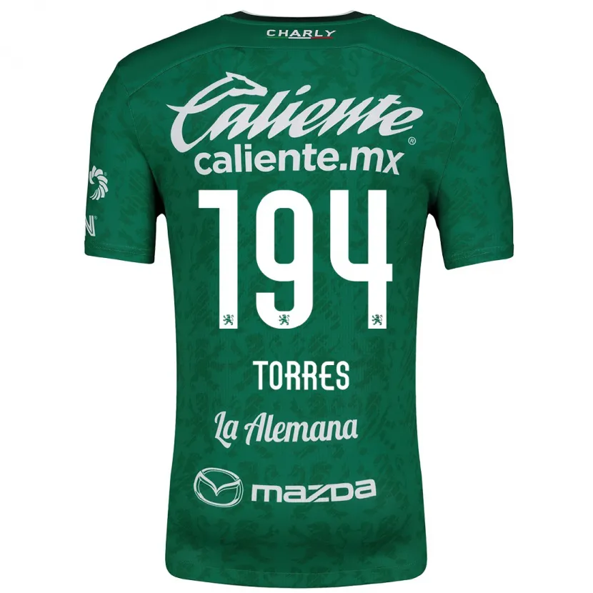 Danxen Homme Maillot Erick Torres #194 Vert Blanc Tenues Domicile 2024/25 T-Shirt