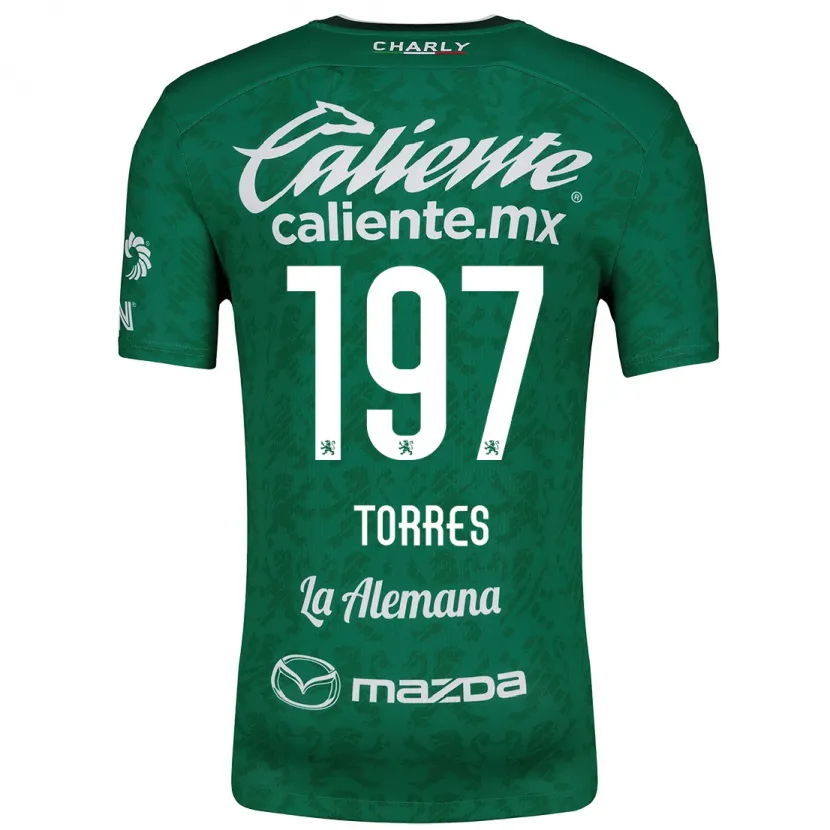Danxen Homme Maillot Erick Torres #197 Vert Blanc Tenues Domicile 2024/25 T-Shirt