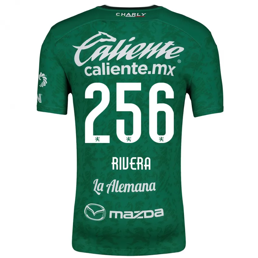 Danxen Homme Maillot Fernando Rivera #256 Vert Blanc Tenues Domicile 2024/25 T-Shirt
