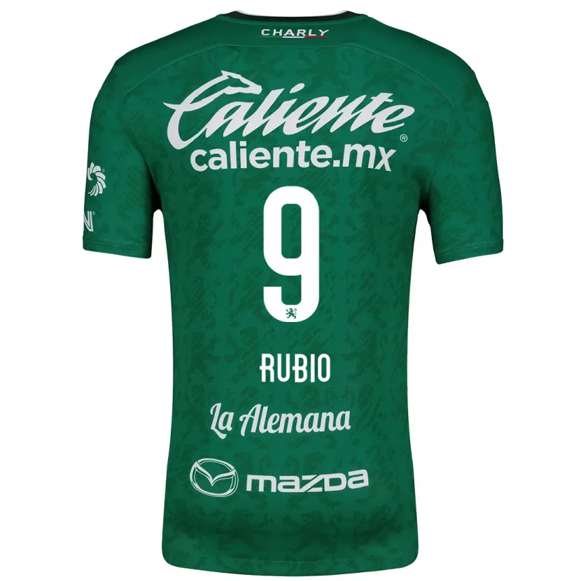 Danxen Homme Maillot Brian Rubio #9 Vert Blanc Tenues Domicile 2024/25 T-Shirt