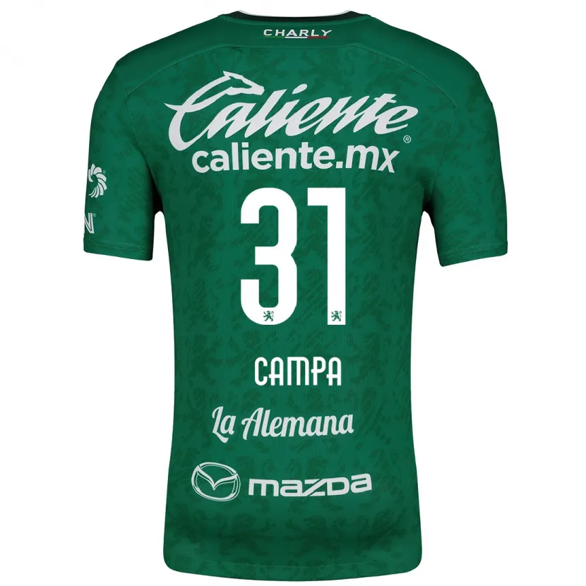 Danxen Homme Maillot Marlyn Campa #31 Vert Blanc Tenues Domicile 2024/25 T-Shirt