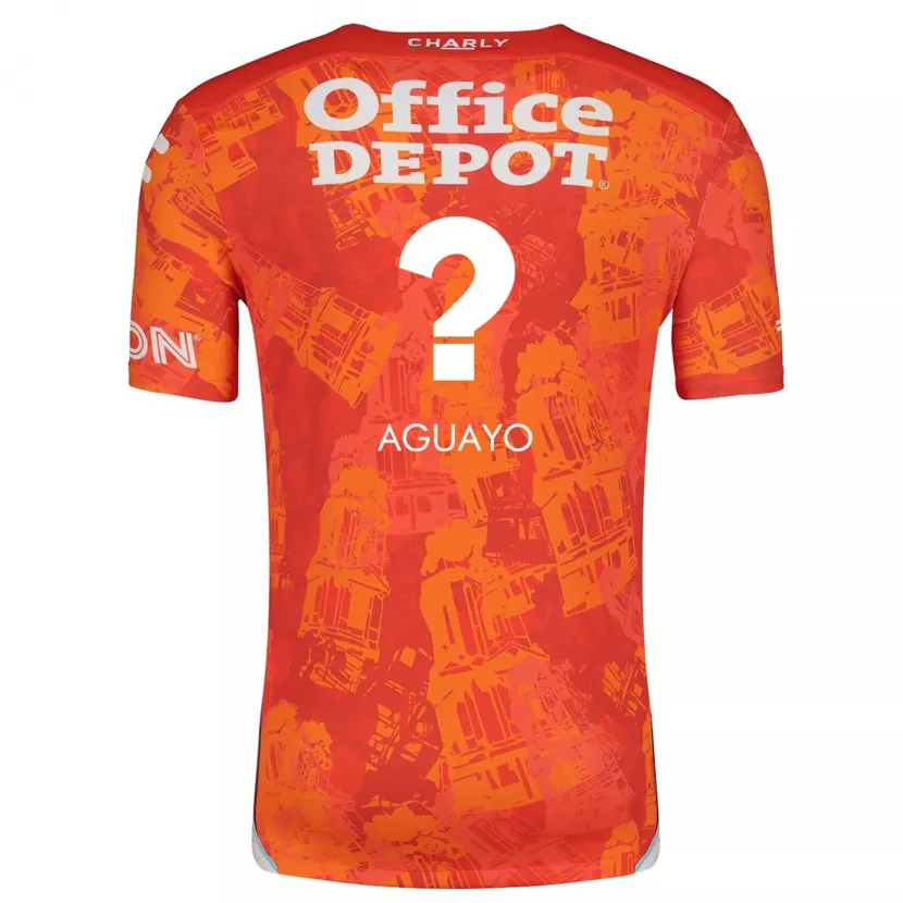 Danxen Homme Maillot Sergio Aguayo #0 Orange White Tenues Extérieur 2024/25 T-Shirt