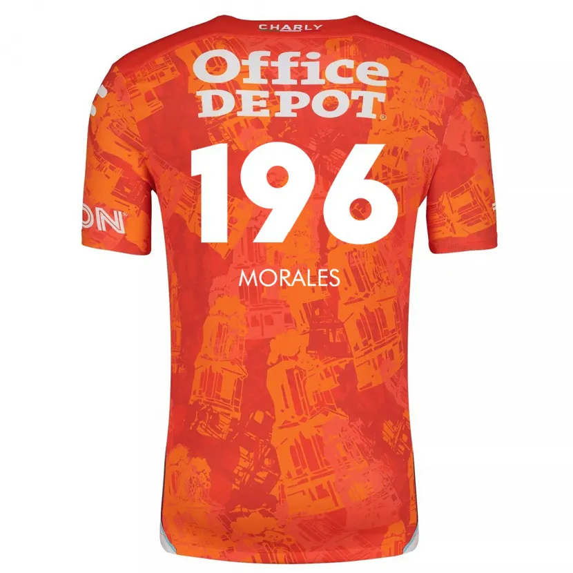 Danxen Homme Maillot Erik Morales #196 Orange White Tenues Extérieur 2024/25 T-Shirt