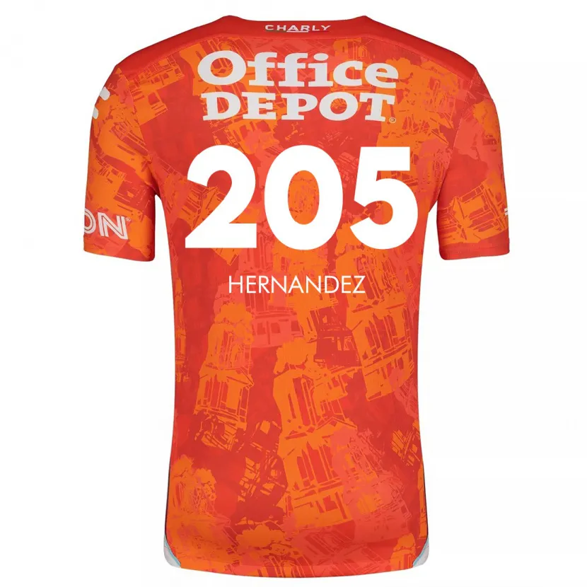 Danxen Homme Maillot Sergio Hernández #205 Orange White Tenues Extérieur 2024/25 T-Shirt