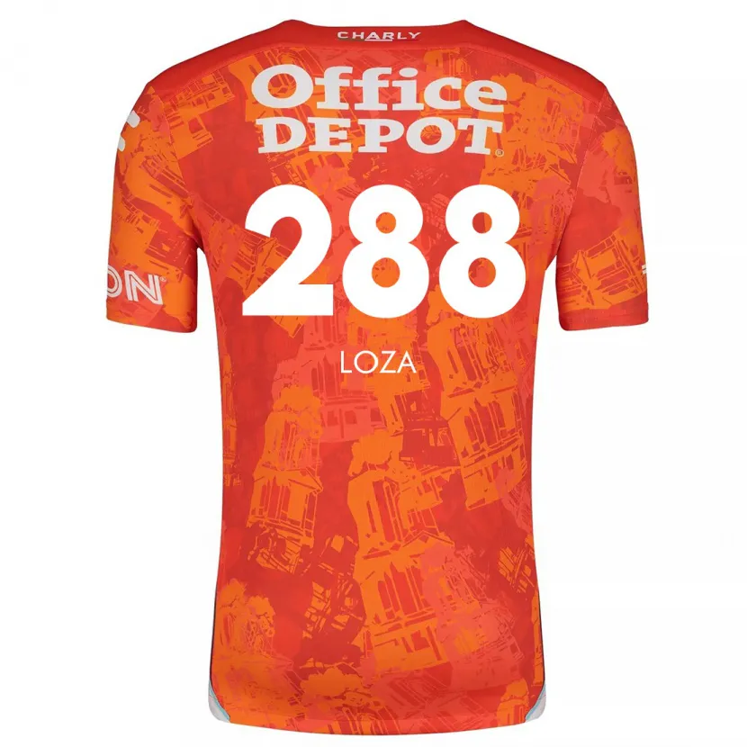 Danxen Homme Maillot Santino Loza #288 Orange White Tenues Extérieur 2024/25 T-Shirt