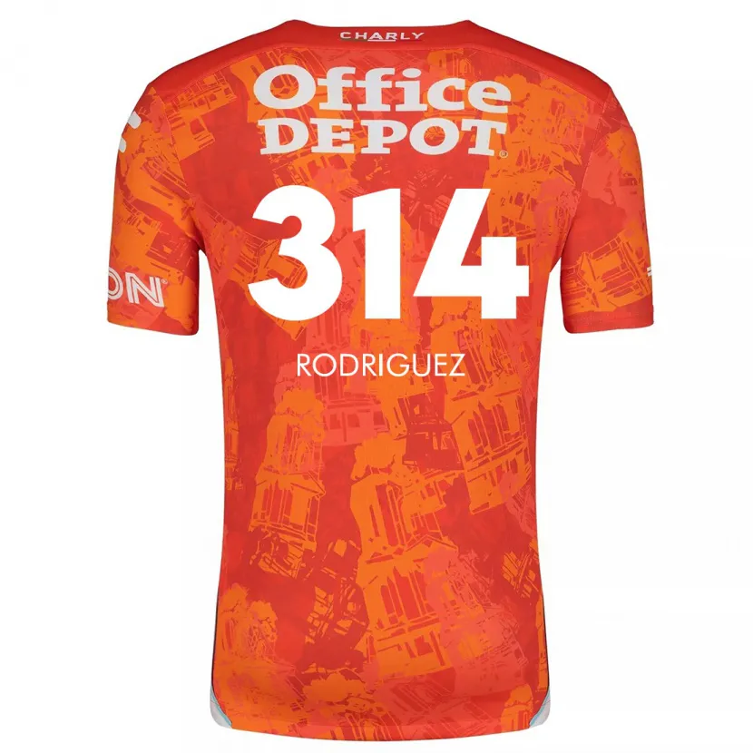 Danxen Homme Maillot Alan Rodríguez #314 Orange White Tenues Extérieur 2024/25 T-Shirt