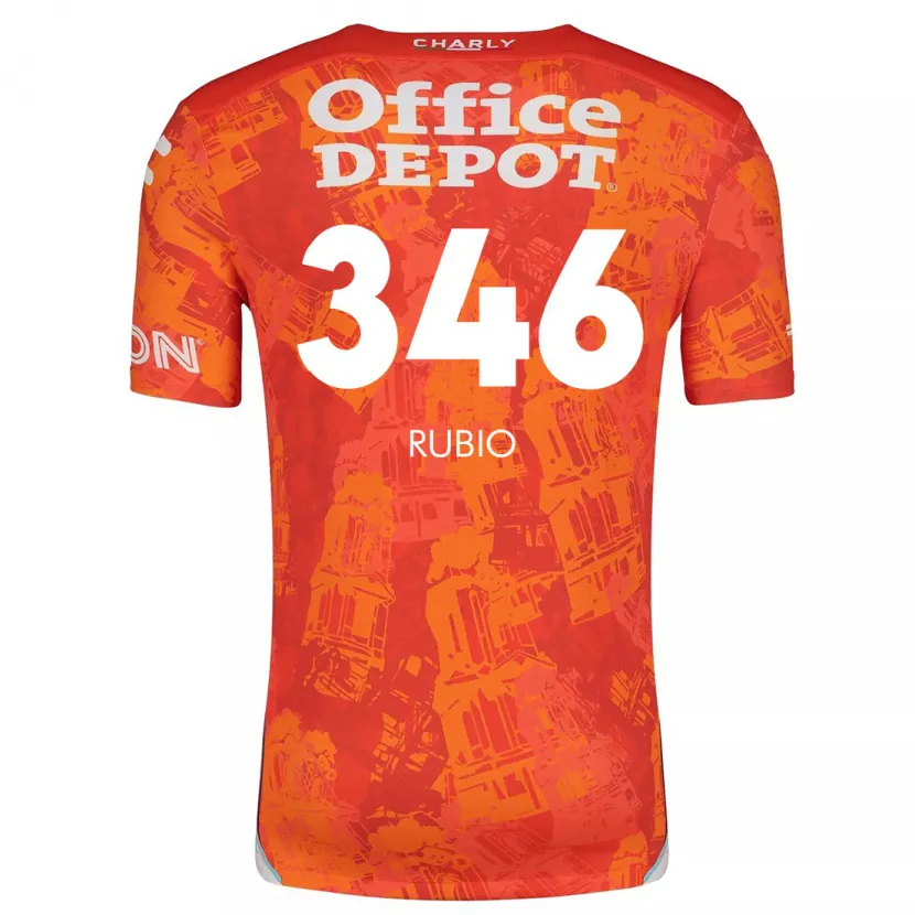 Danxen Homme Maillot Mateo Rubio #346 Orange White Tenues Extérieur 2024/25 T-Shirt