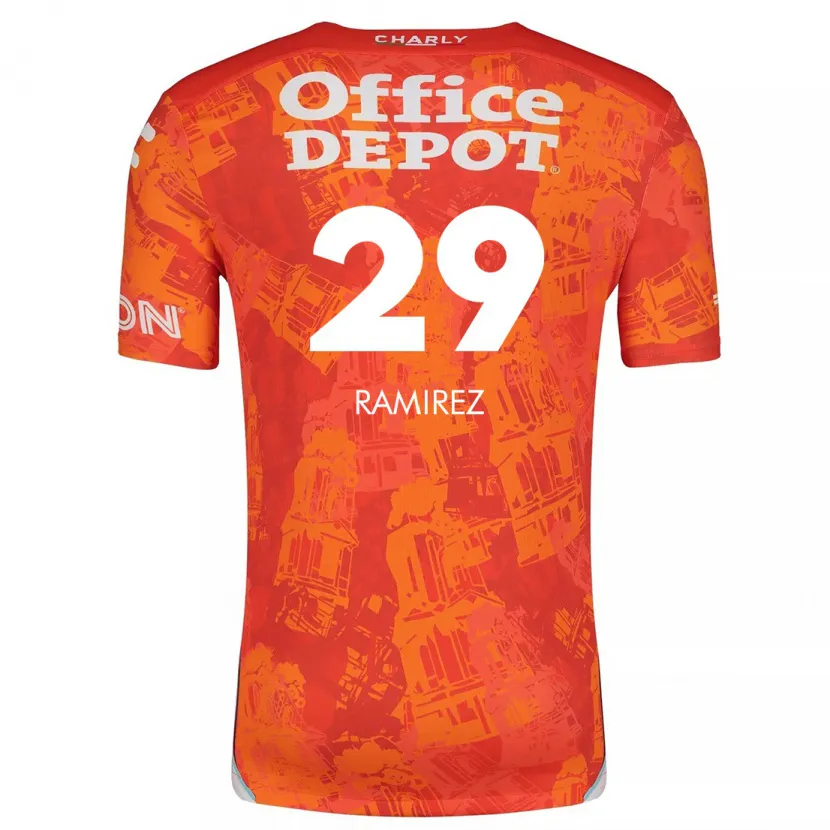 Danxen Homme Maillot Elliana Ramirez #29 Orange White Tenues Extérieur 2024/25 T-Shirt
