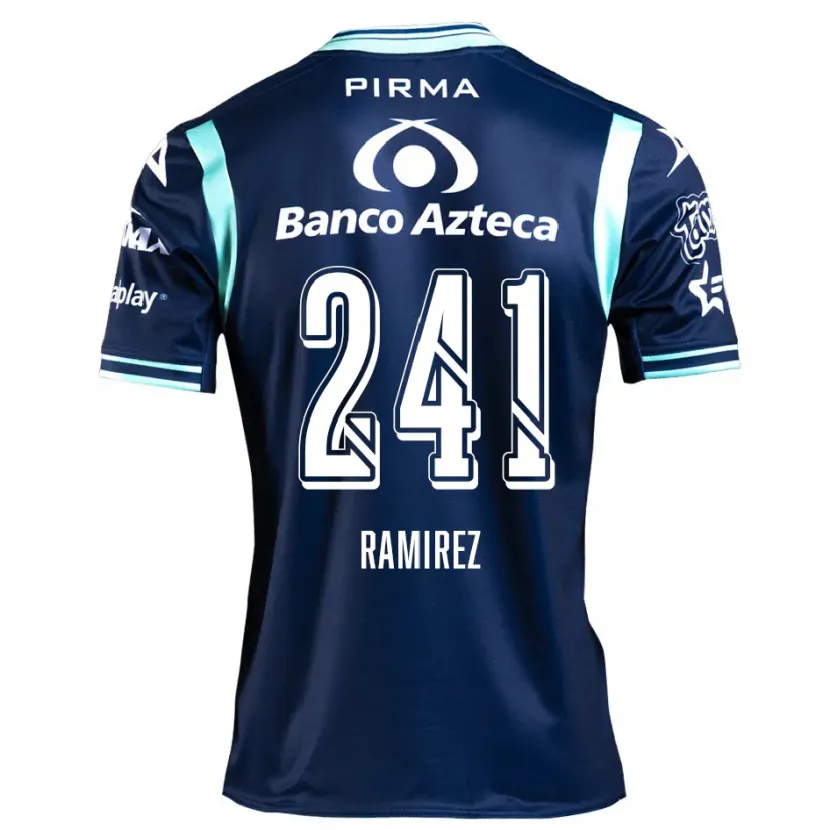 Danxen Homme Maillot Eduardo Ramírez #241 Bleu Marine Tenues Extérieur 2024/25 T-Shirt