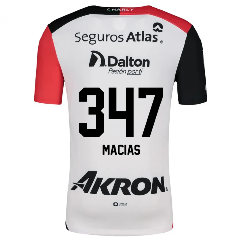 Danxen Homme Maillot Ángel Macías #347 Blanc Rouge Noir Tenues Extérieur 2024/25 T-Shirt