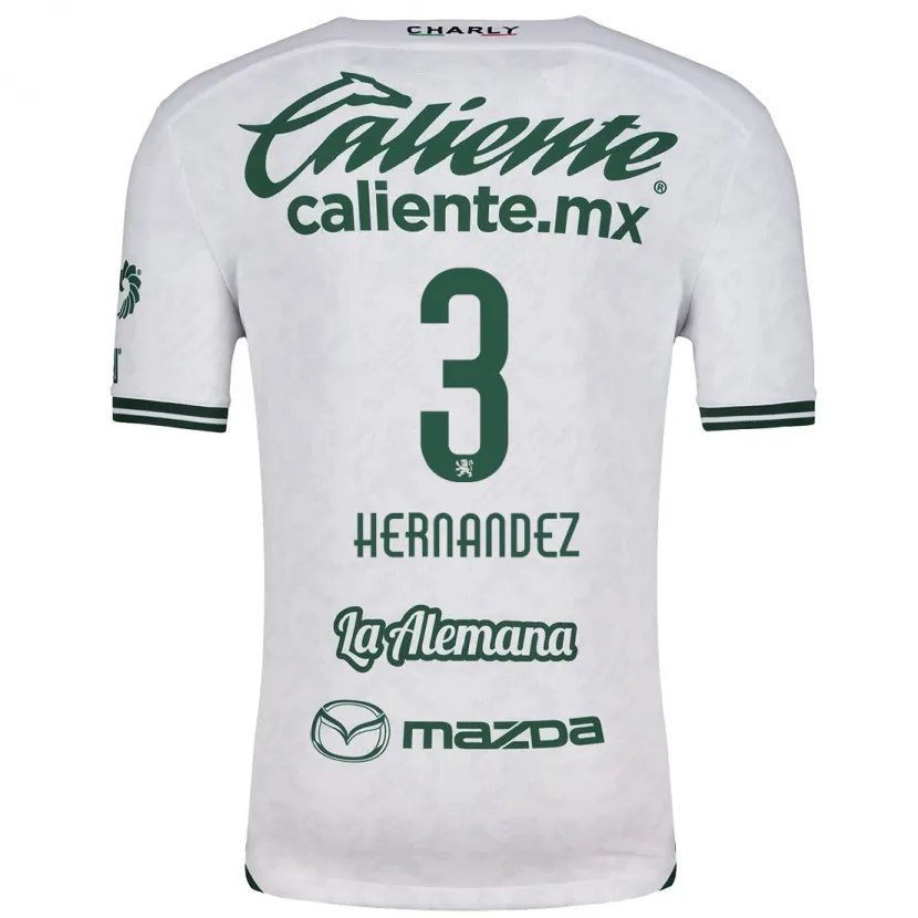 Danxen Homme Maillot Pedro Hernández #3 Blanc Vert Tenues Extérieur 2024/25 T-Shirt