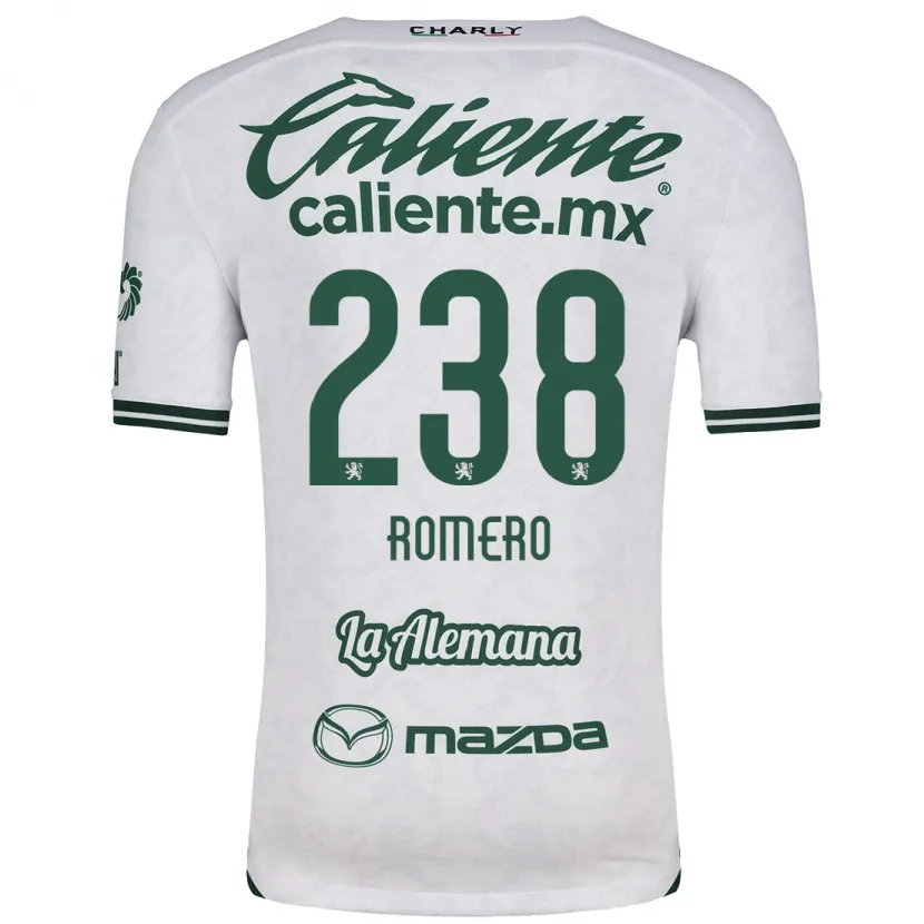 Danxen Homme Maillot Paulo Romero #238 Blanc Vert Tenues Extérieur 2024/25 T-Shirt