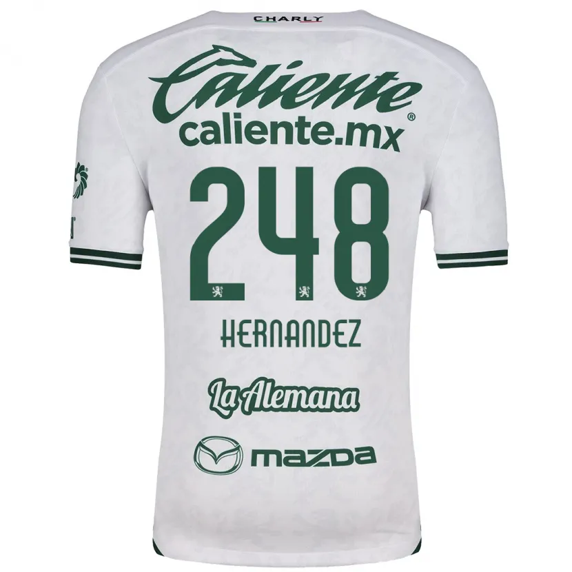 Danxen Homme Maillot Fernando Hernández #248 Blanc Vert Tenues Extérieur 2024/25 T-Shirt