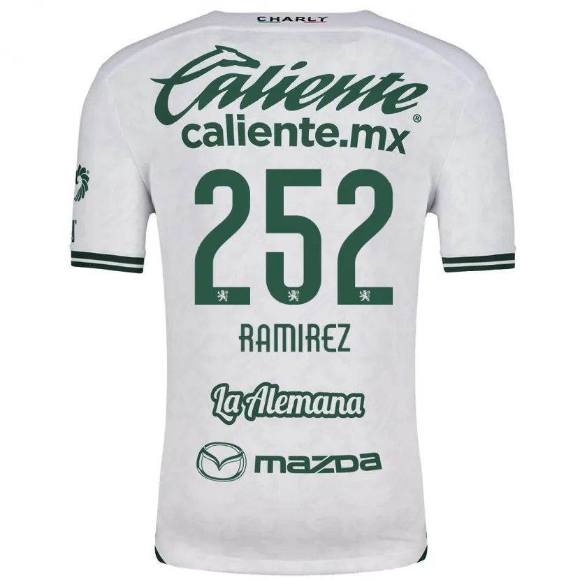 Danxen Homme Maillot Luis Ramírez #252 Blanc Vert Tenues Extérieur 2024/25 T-Shirt