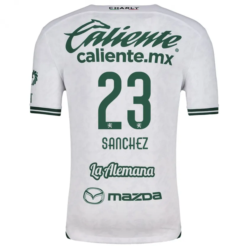 Danxen Homme Maillot Borja Sánchez #23 Blanc Vert Tenues Extérieur 2024/25 T-Shirt